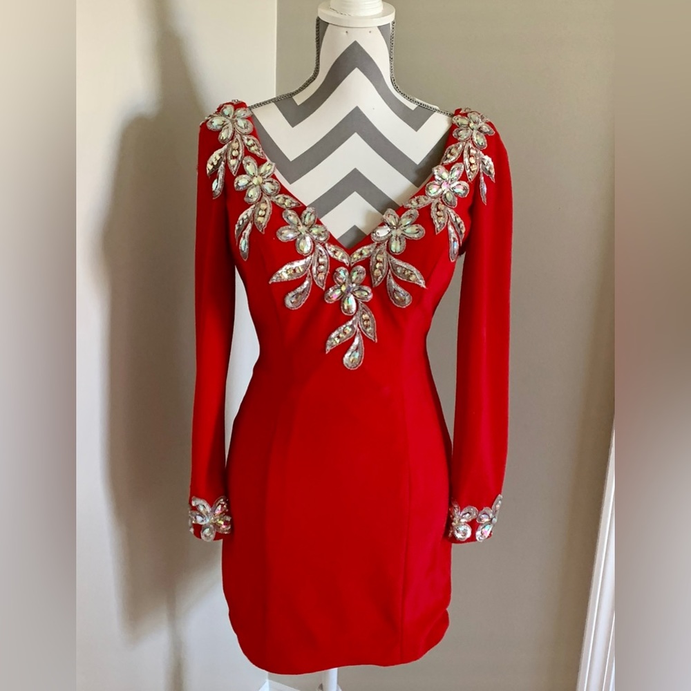 Angela and Alison Red Cocktail Dress